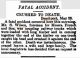 Samuel Oliver  Wilson Accident Report 1896
